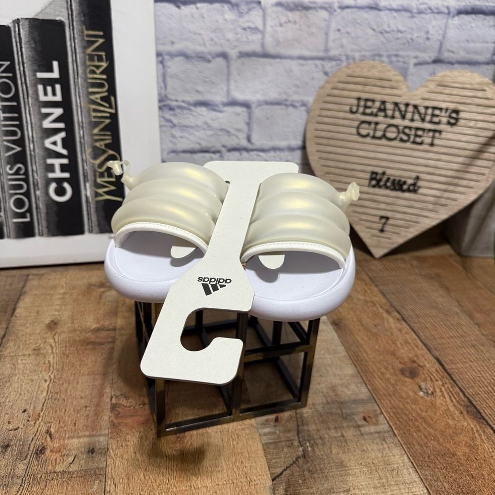 Adidas Adilette 2.0 Inflated Zplaash White Cushioned Slides NWT - Picture 6 of 8